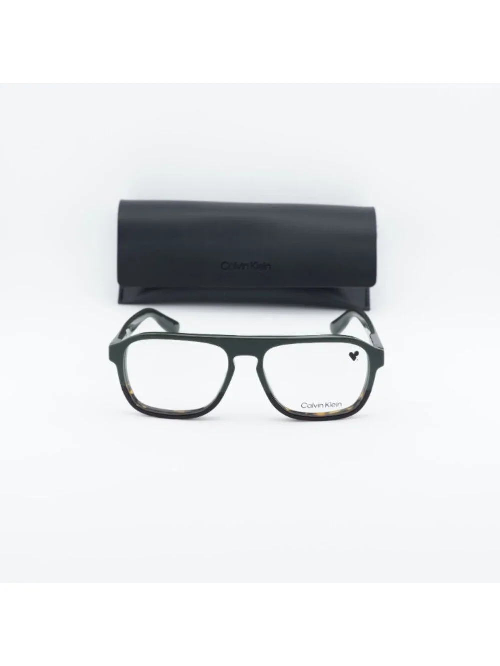 Calvin Klein CK25515 303 Square Eyeglasses 58mm - Green / Havana